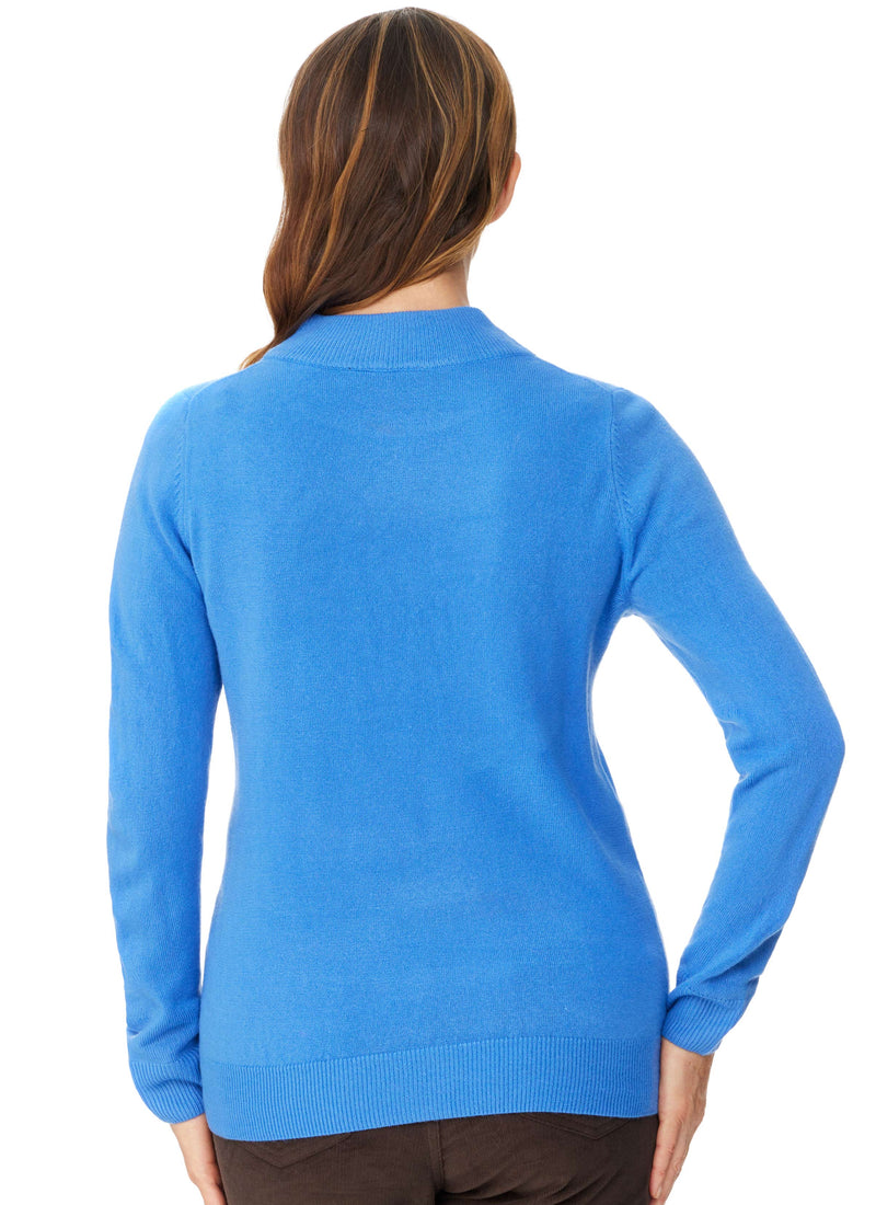 COOMA HIGH CREW PULLOVER - BLUE