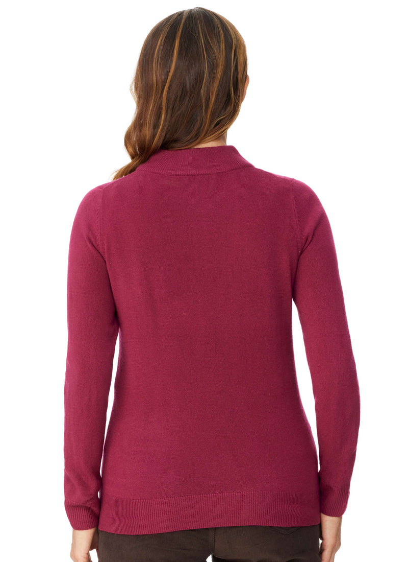 COOMA HIGH CREW PULLOVER - CRANBERRY