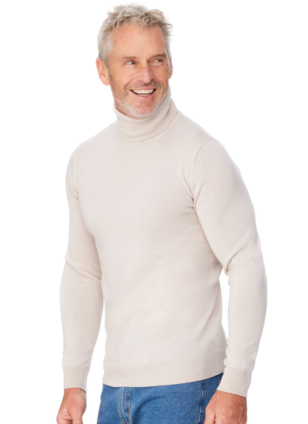 KELSO ROLL NECK PULLOVER - OATMEAL