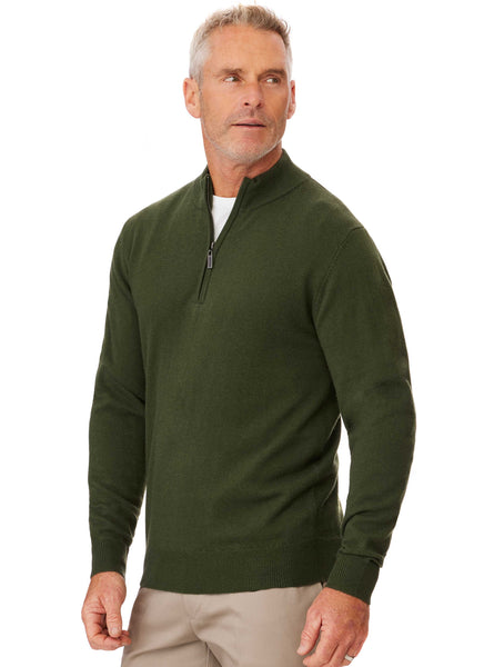 Green quarter zip store