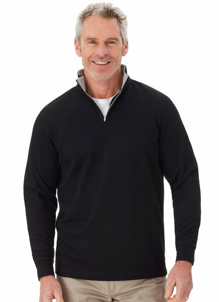 ARCHER 1/4 ZIP FLEECED POLO KNIT – Fletcher Jones Australia