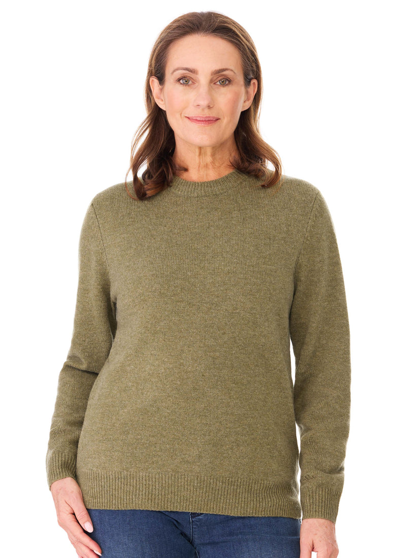 CASTRA CREW PULLOVER - MOSS