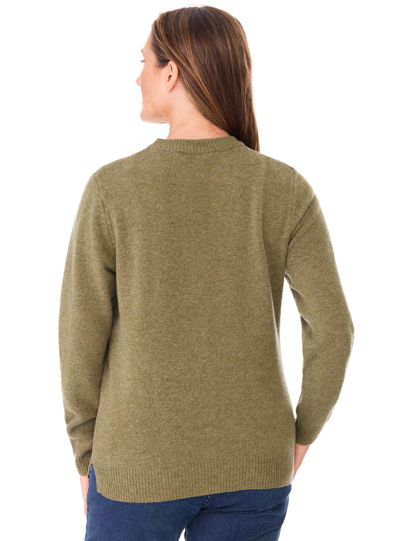 CASTRA CREW PULLOVER - MOSS