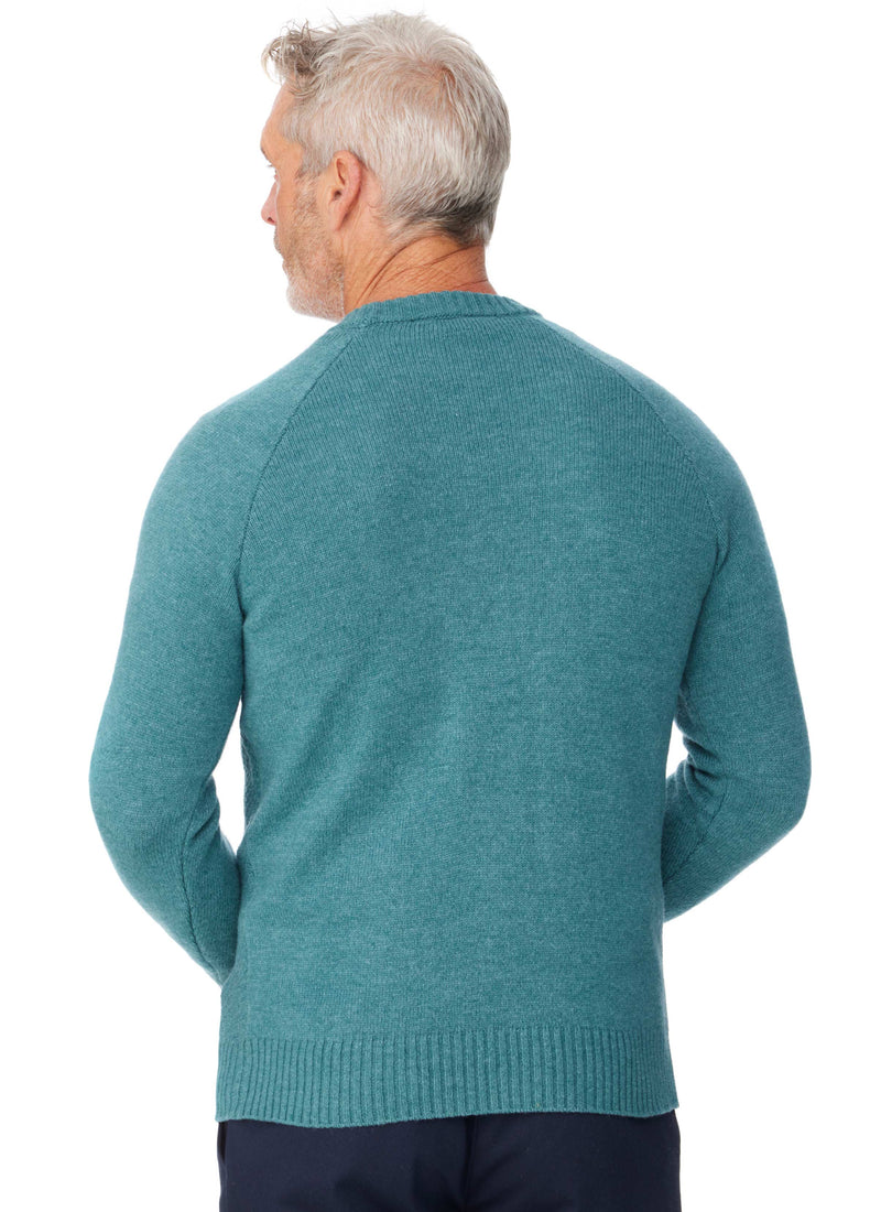 COLEBROOK CREW NECK CABLE - TEAL