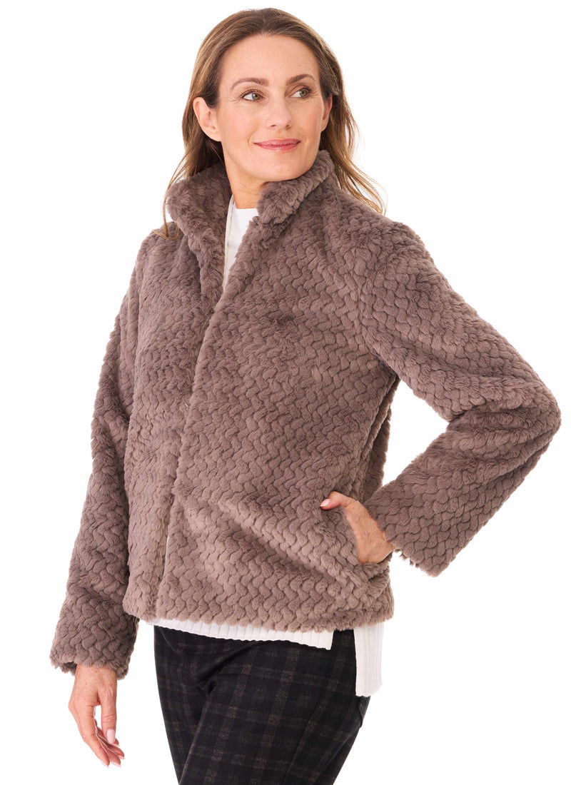 FRANCES LINED FAUX FUR JACKET