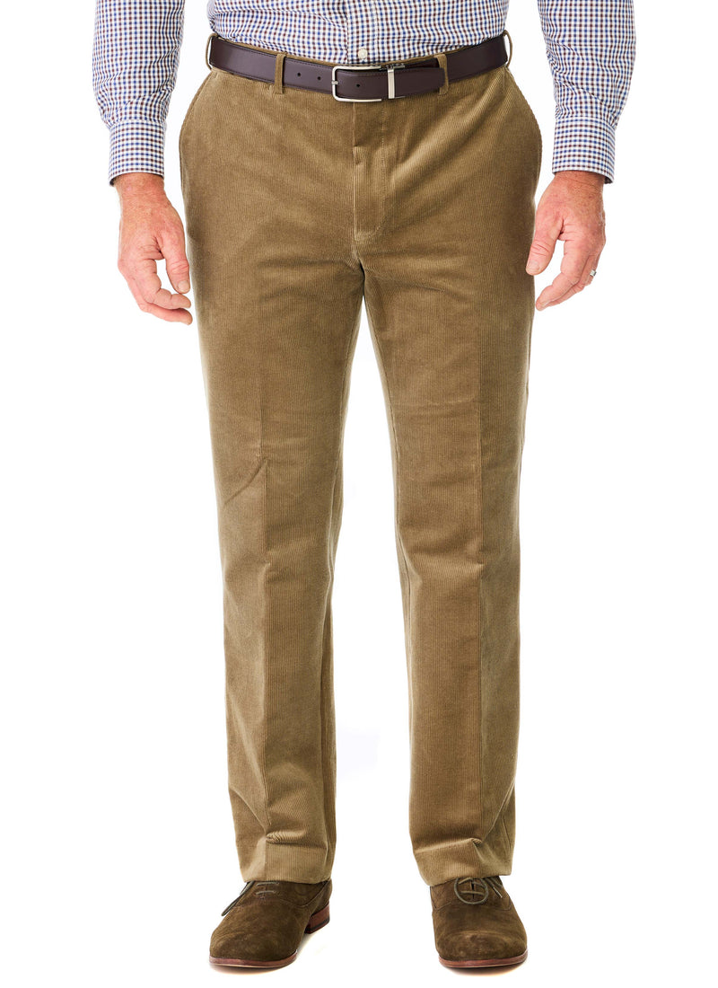 HALIDON FLEXIWAIST TAUPE FINE EUROPEAN CORD