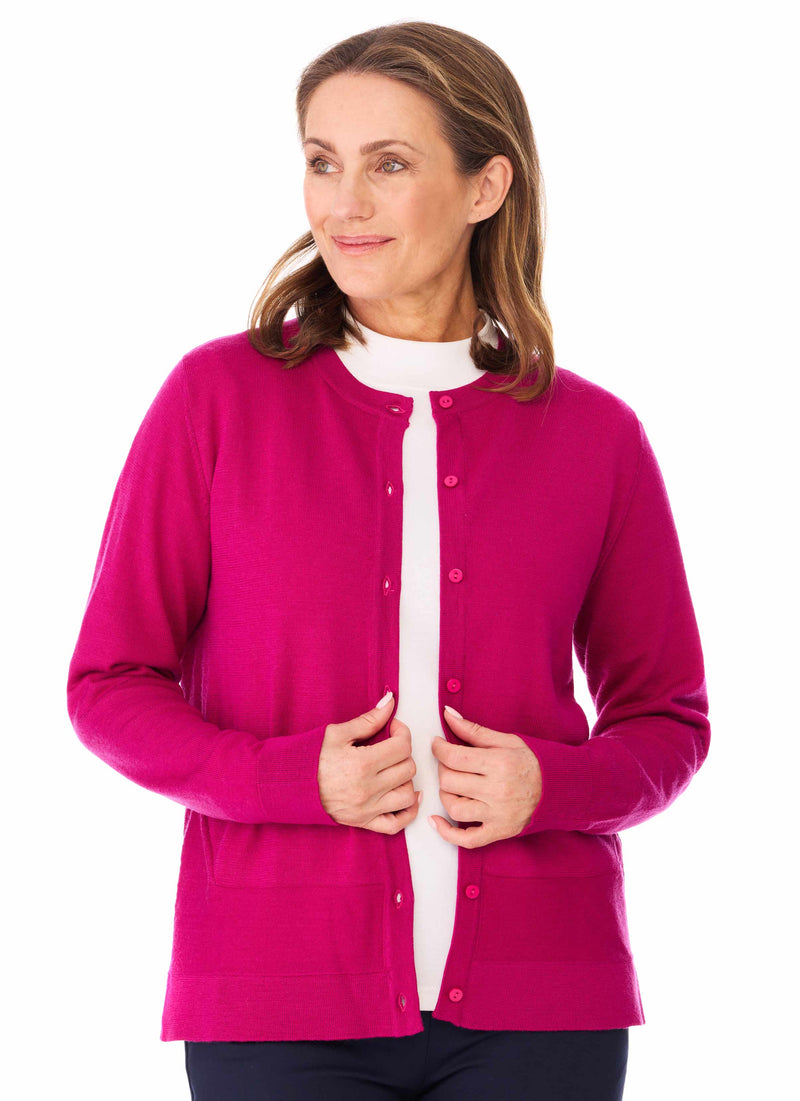 HIGHCROFT BTN CARDIGAN - MULBERRY