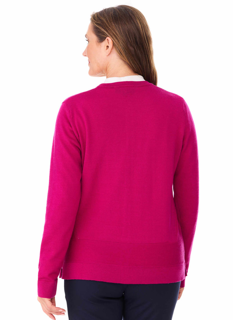HIGHCROFT BTN CARDIGAN - MULBERRY