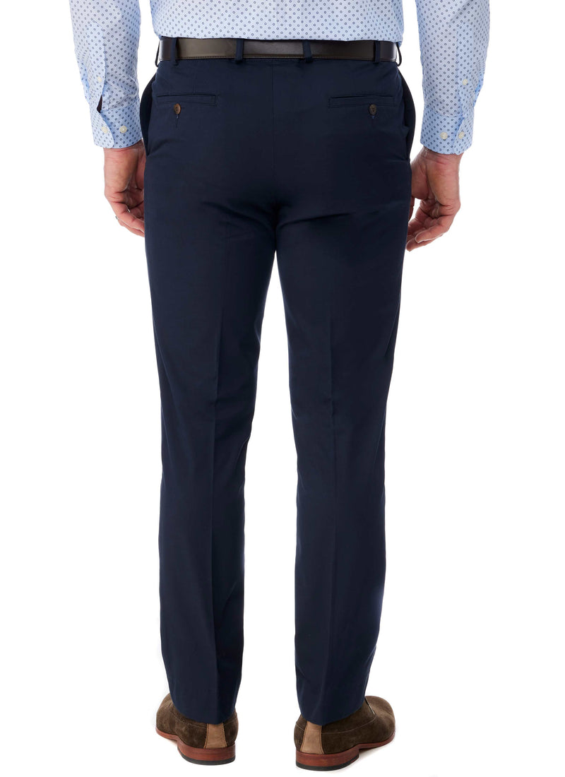 LOXTON CONTEMPORARY FIT CASUAL TROUSER - NAVY