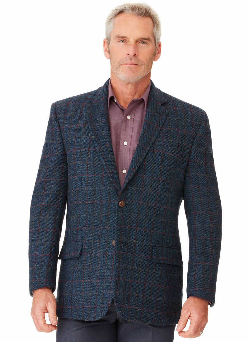 MALMSBURY HARRIS TWEED JACKET - BLUE