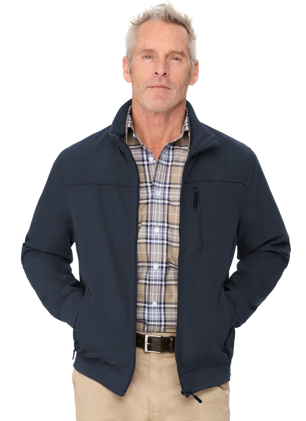 MARCO - NAVY ZIP JACKET