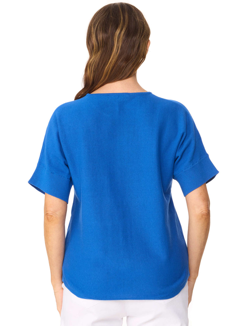 MOURA DOLMAN TOP - OCEAN