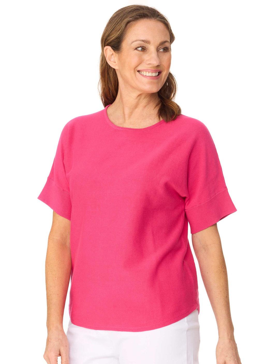 MOURA DOLMAN TOP- RASPBERRY