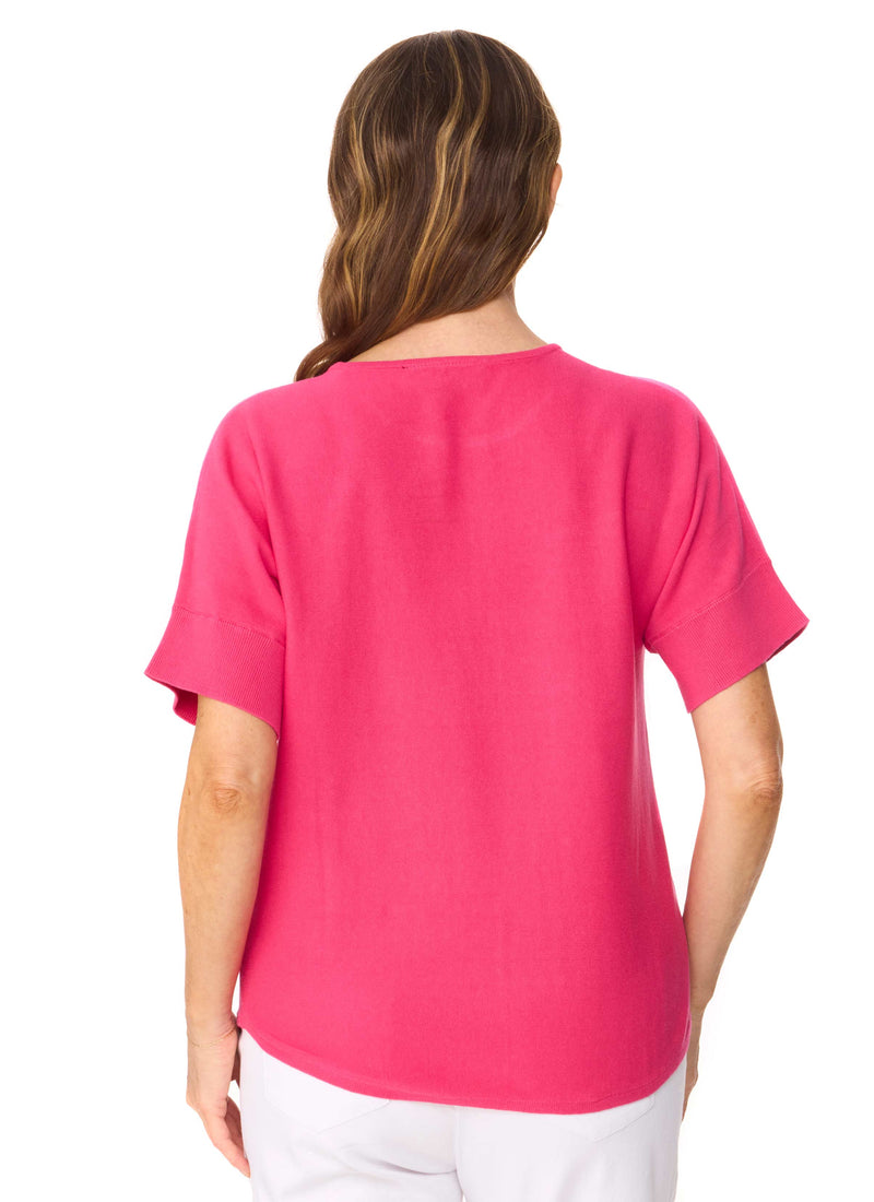 MOURA DOLMAN TOP- RASPBERRY