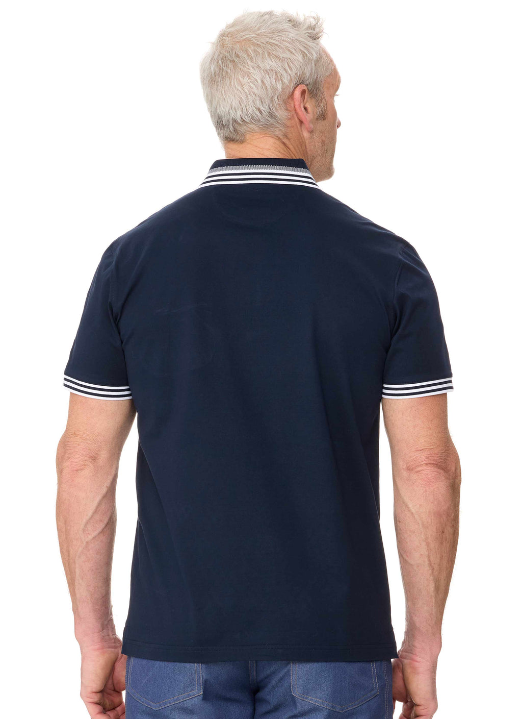 SPENCER MERCERISED NAVY POLO