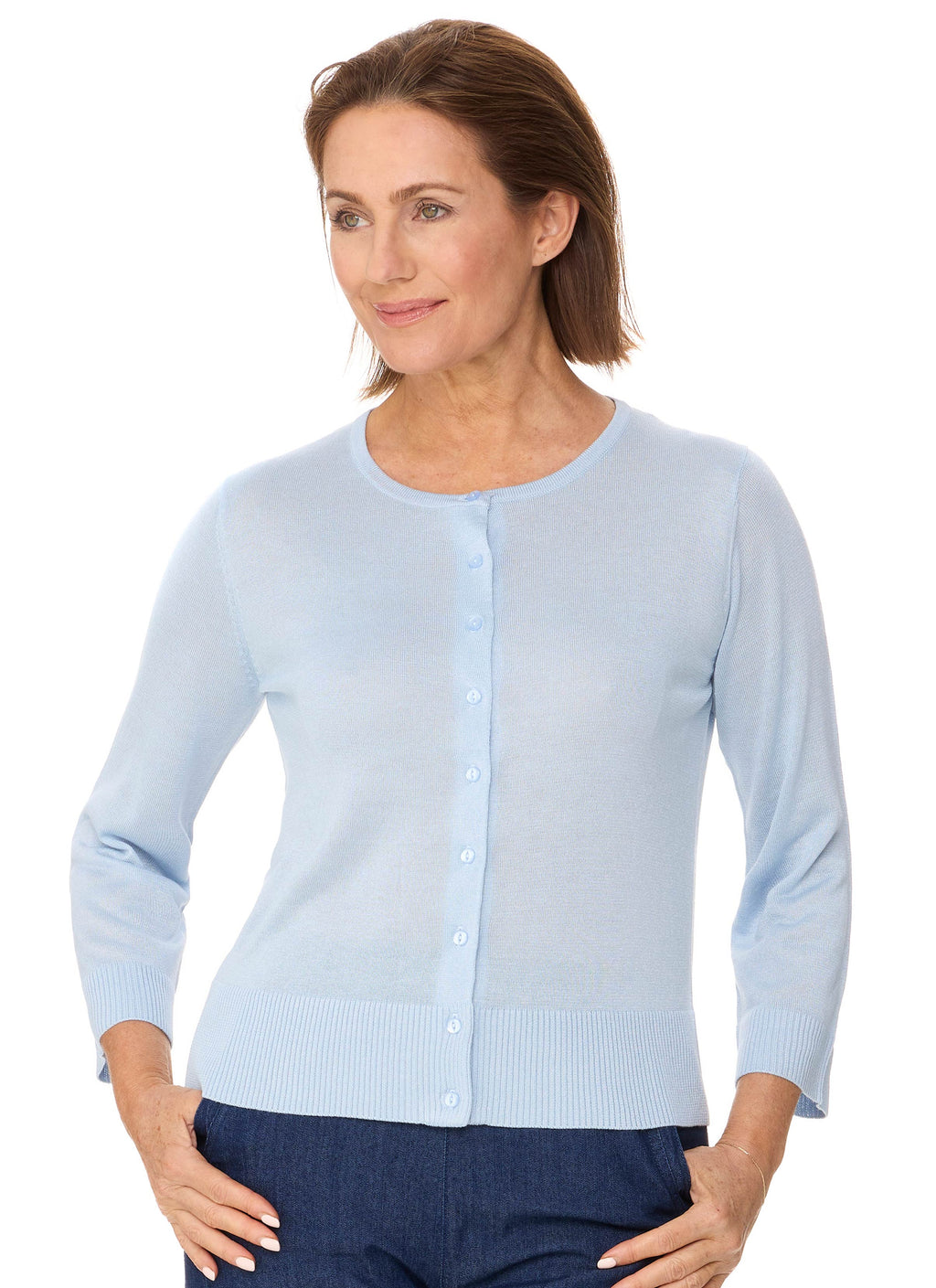 STRICKLAND SPARKLE CARDIGAN - BABY BLUE