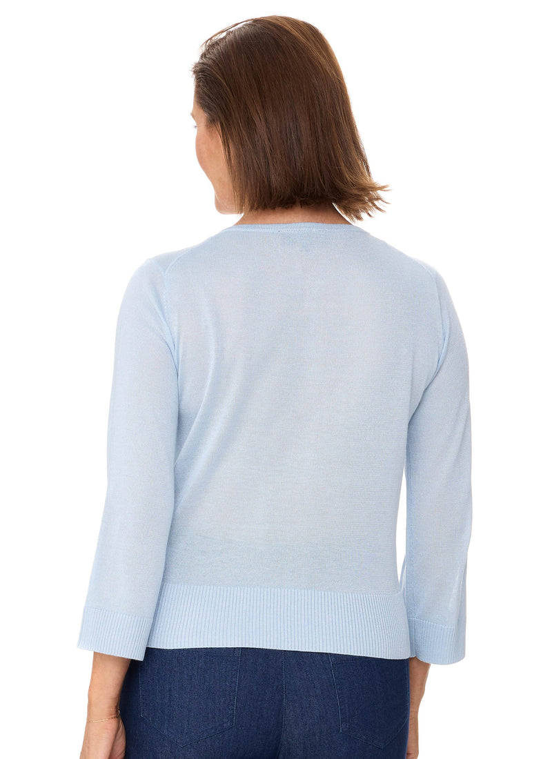 STRICKLAND SPARKLE CARDIGAN - BABY BLUE