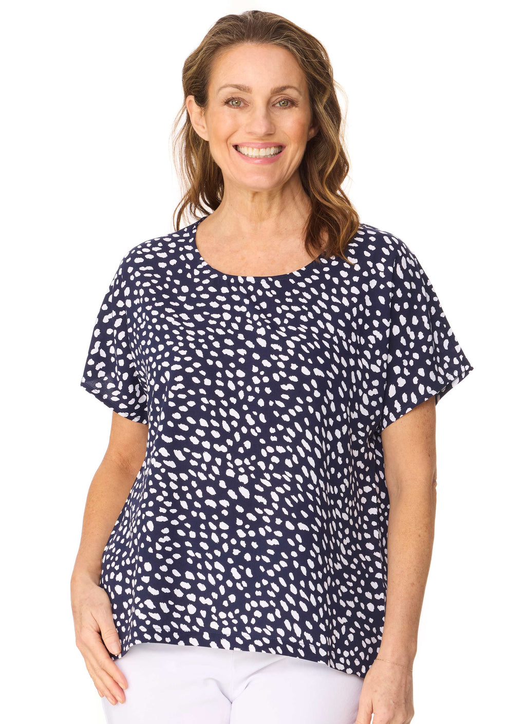 TANSEY TOP - NAVY TOP