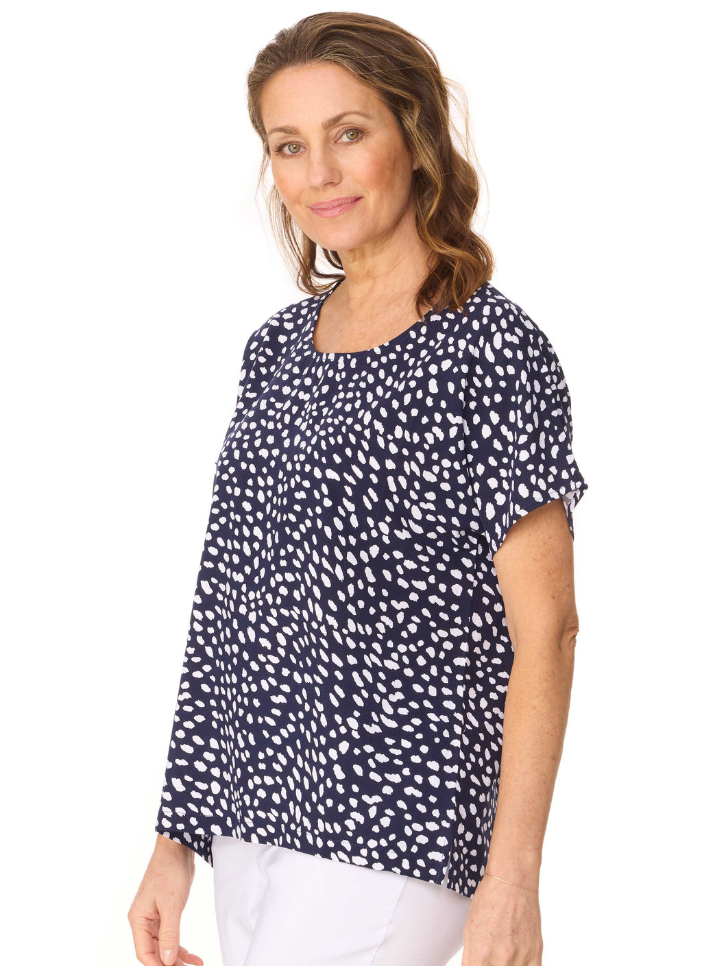 TANSEY TOP - NAVY TOP