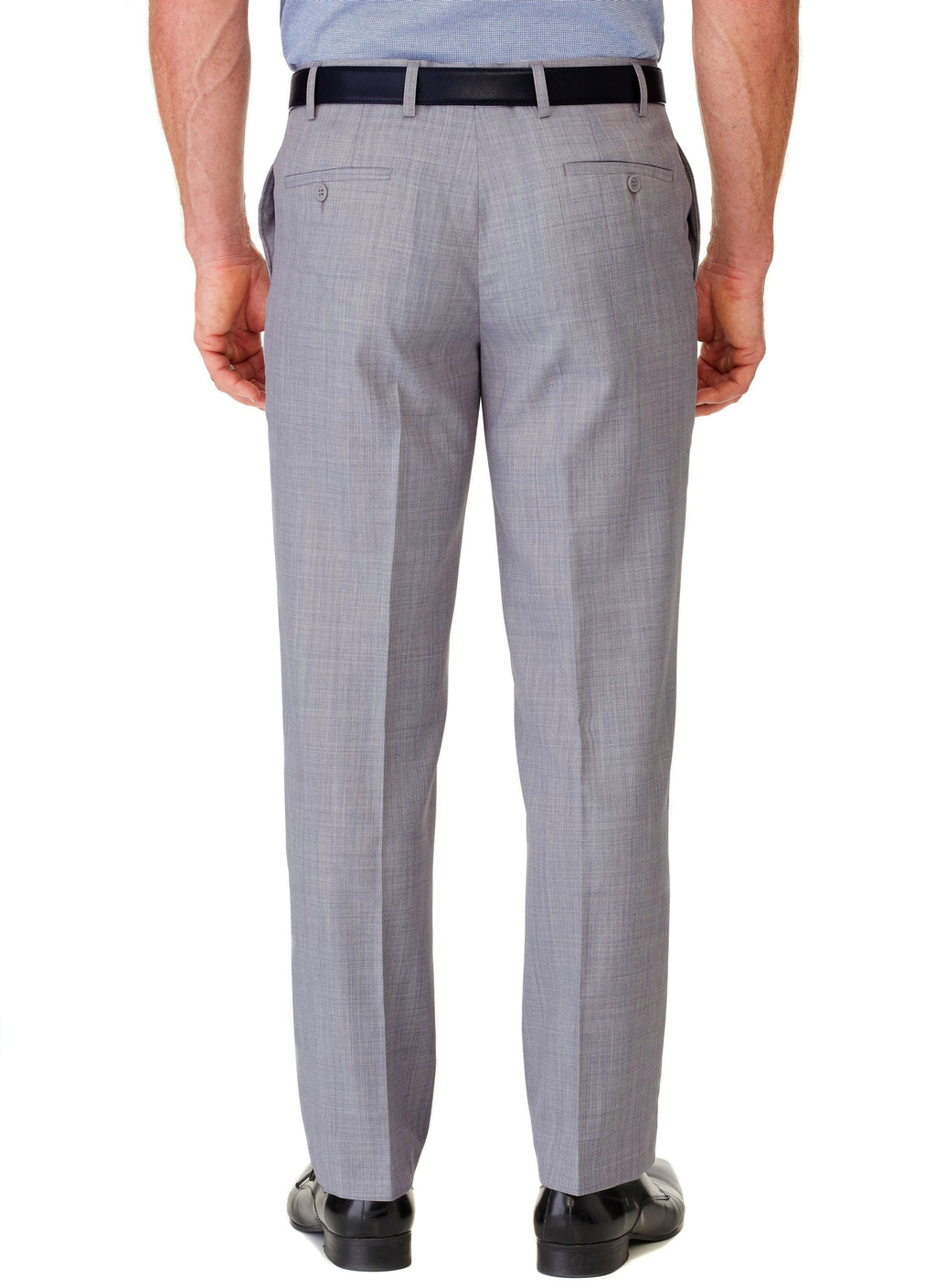 WARATAH FLAT FRONT LIGHT GREY FLEXIWAIST TROUSER