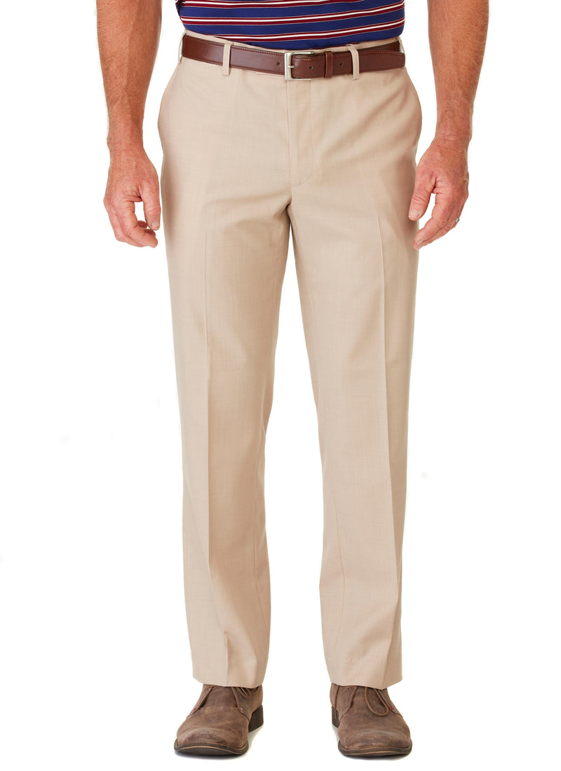 WARATAH FLAT FRONT BONE FLEXIWAIST TROUSER