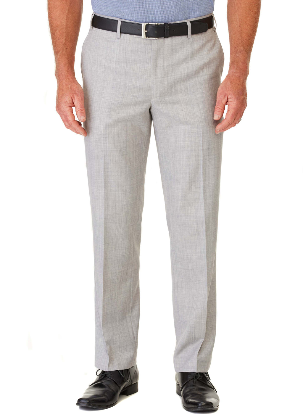 WARATAH FLAT FRONT LIGHT GREY FLEXIWAIST TROUSER