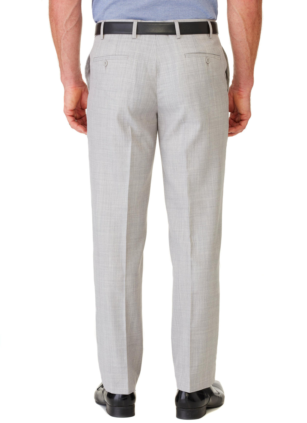 WARATAH FLAT FRONT LIGHT GREY FLEXIWAIST TROUSER