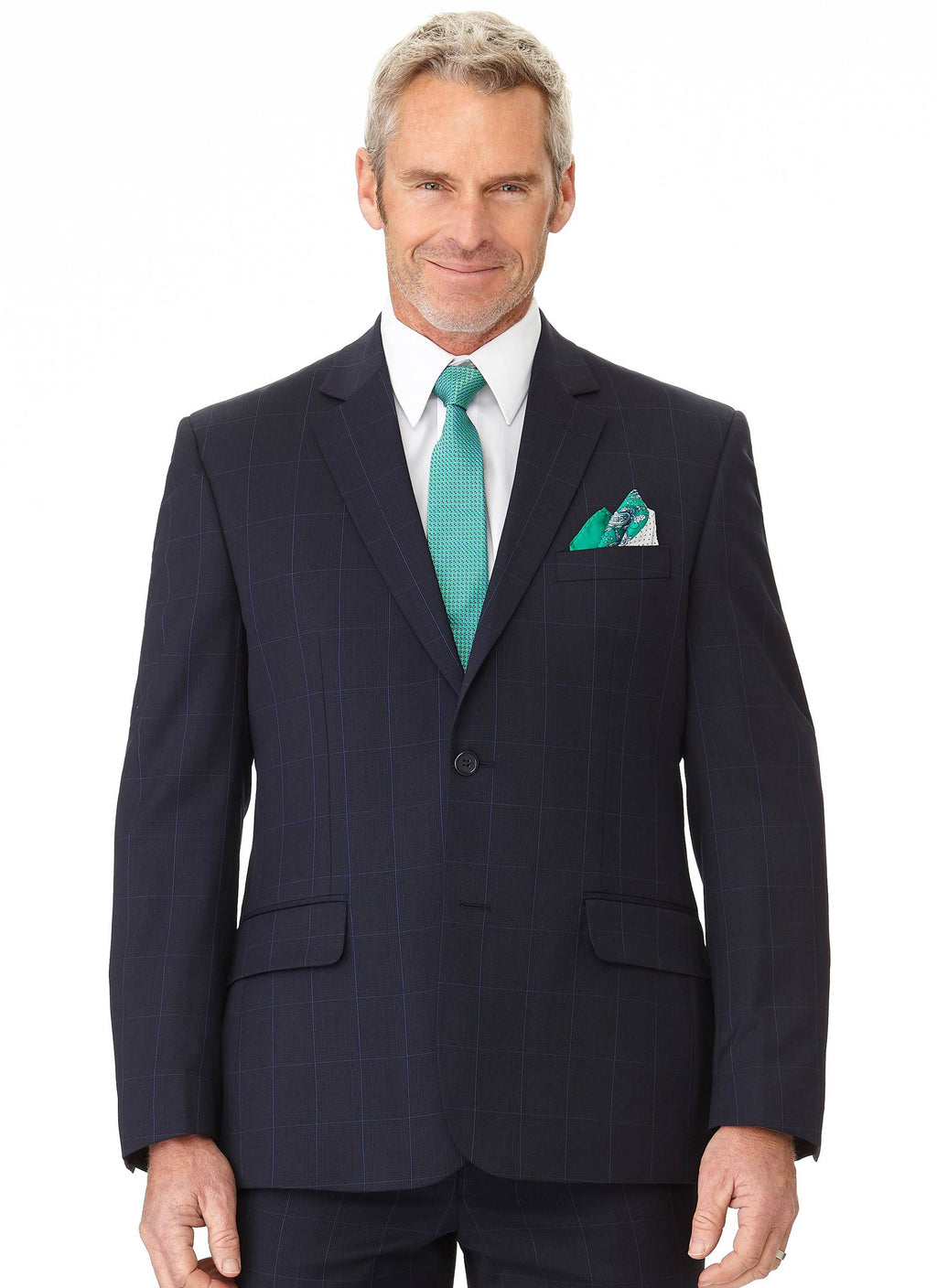 OTWAY NAVY WINDOWPANE CONTEMPORARY FIT SUIT