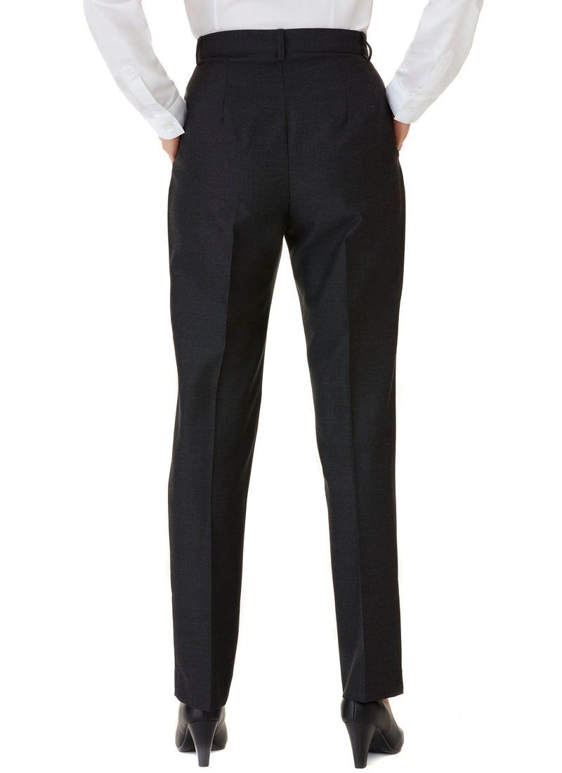 ROBINVALE FLAT FRONT PANT - CHARCOAL